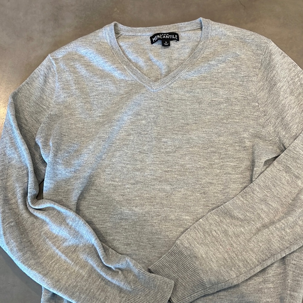 J. Crew V-Neck Cotton Wool Blend Sweater